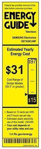 Téléviseur intelligent QLED Ultra HD 4K incurvé Samsung QN75Q8C de 75 pouces