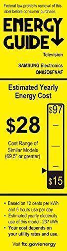 Samsung QN82Q6 Téléviseur intelligent plat QLED 4K UHD série 6 de 82 pouces