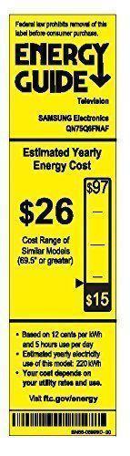 Samsung QN75Q6 Téléviseur intelligent plat QLED 4K UHD série 6 de 75 pouces