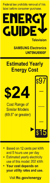 Samsung UN75NU6900 Téléviseur intelligent UHD 4K classe NU6900 de 75 pouces