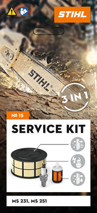 Kit Service d'entretien STIHL - N° 15 - tronçonneuse STIHL MS 231 et MS 251
